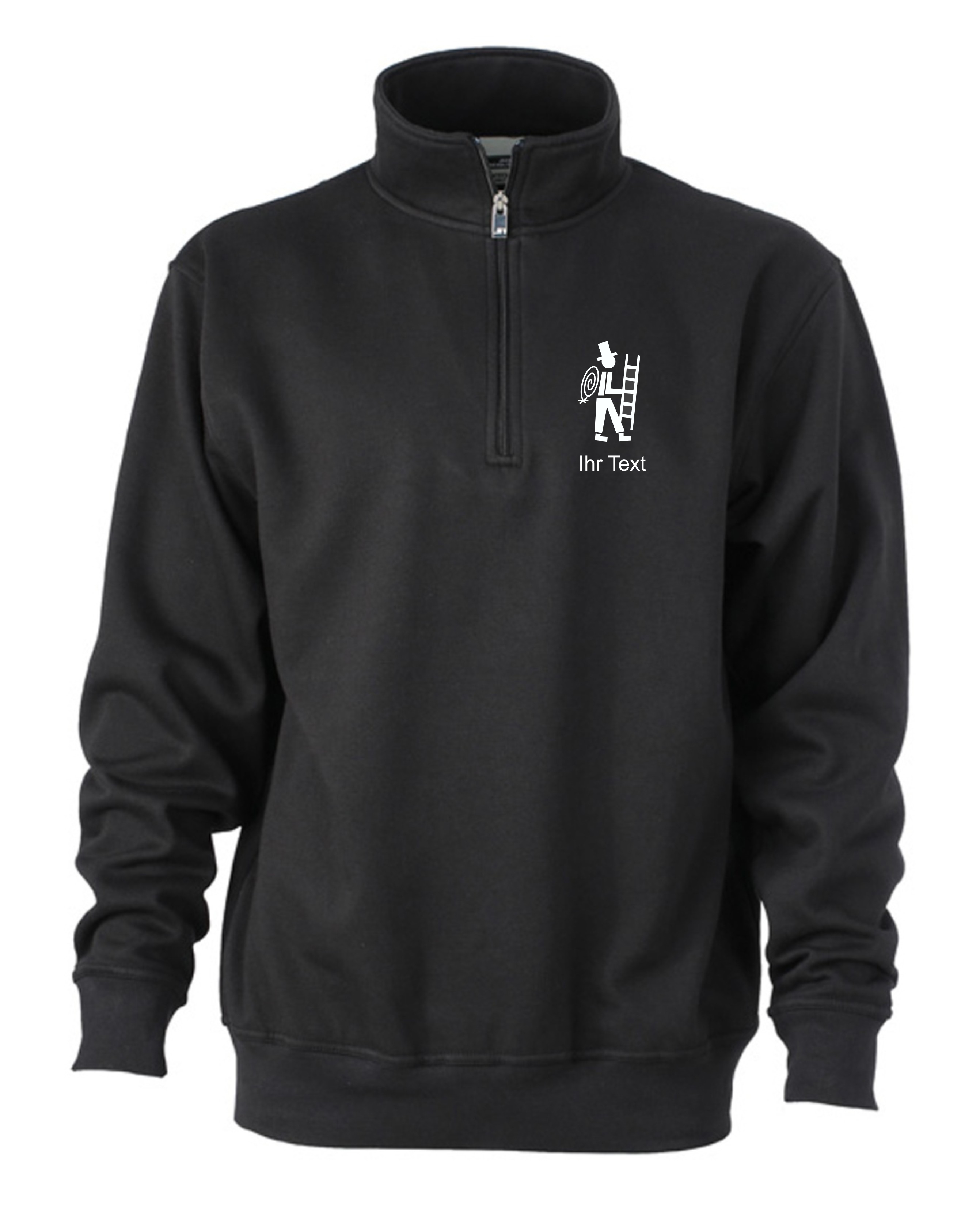 Sweatshirt mit Zipper und Schorni 2 + Text 